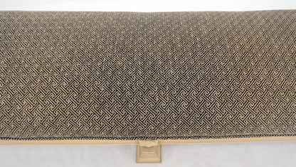 EstablishedLines Bleached Carved Mahogany Tripple Pedestals Base Upholstered Seat Bench MINT!