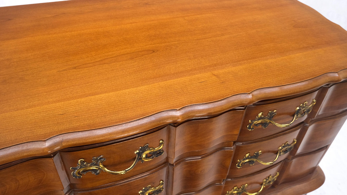 EstablishedLines Solid Cherry Country French Brass Pulls 7 Drawers High Chest Dresser MINT!