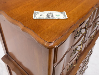 EstablishedLines Solid Cherry Country French Brass Pulls 7 Drawers High Chest Dresser MINT!