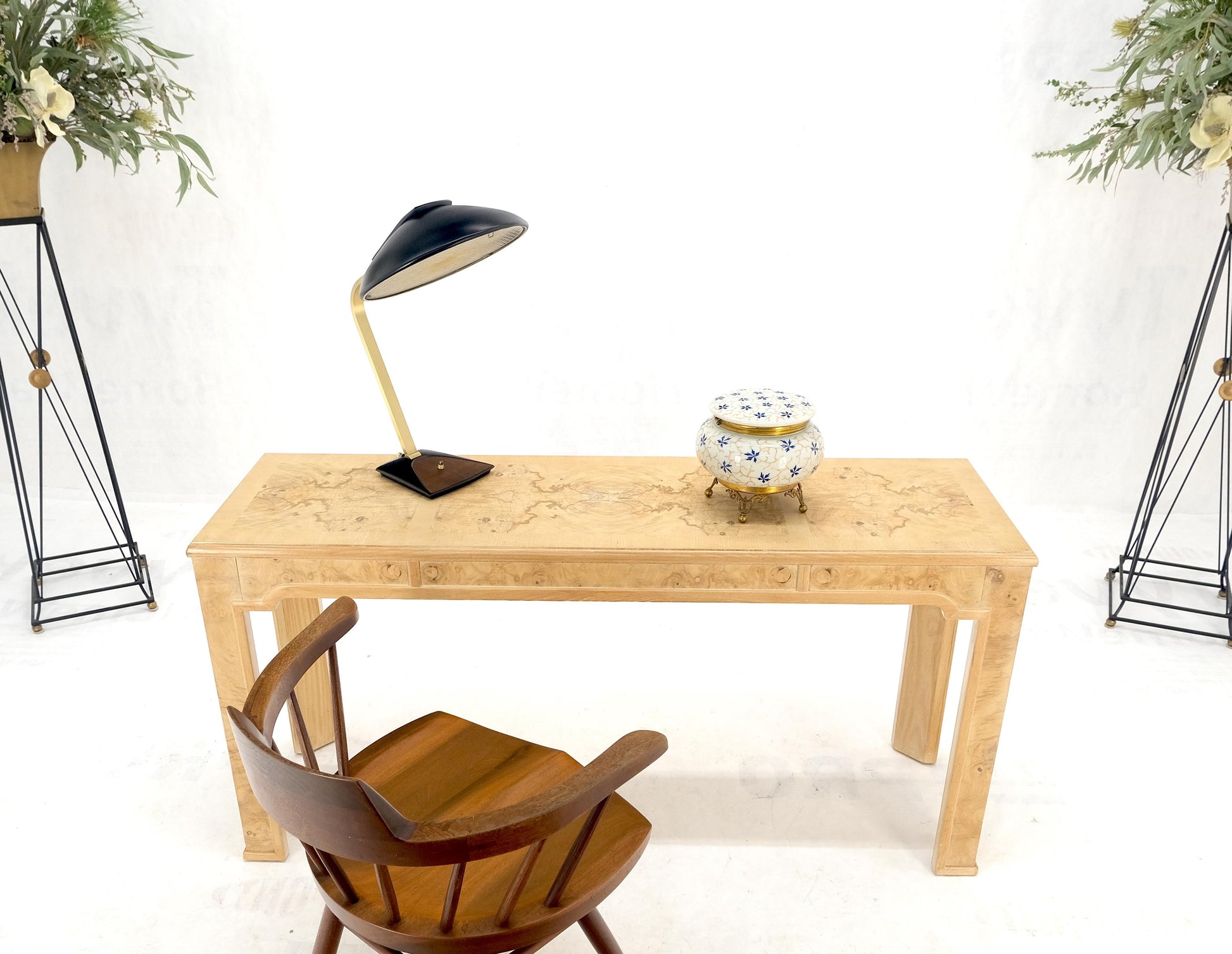 EstablishedLines Vintage c1970s Italian Mid Century Modern Adjustable Brass Desk Table Lamp MINT!