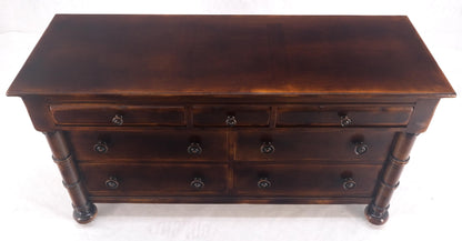 Large 7 Drawer Faux Bamboo Legs Turned Knobs Italian Dresser Commode Chest MINT!