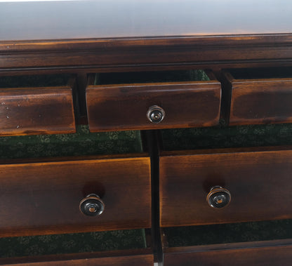 Large 7 Drawer Faux Bamboo Legs Turned Knobs Italian Dresser Commode Chest MINT!