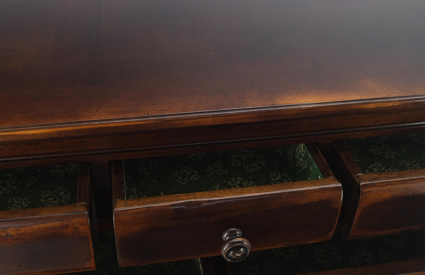 Large 7 Drawer Faux Bamboo Legs Turned Knobs Italian Dresser Commode Chest MINT!