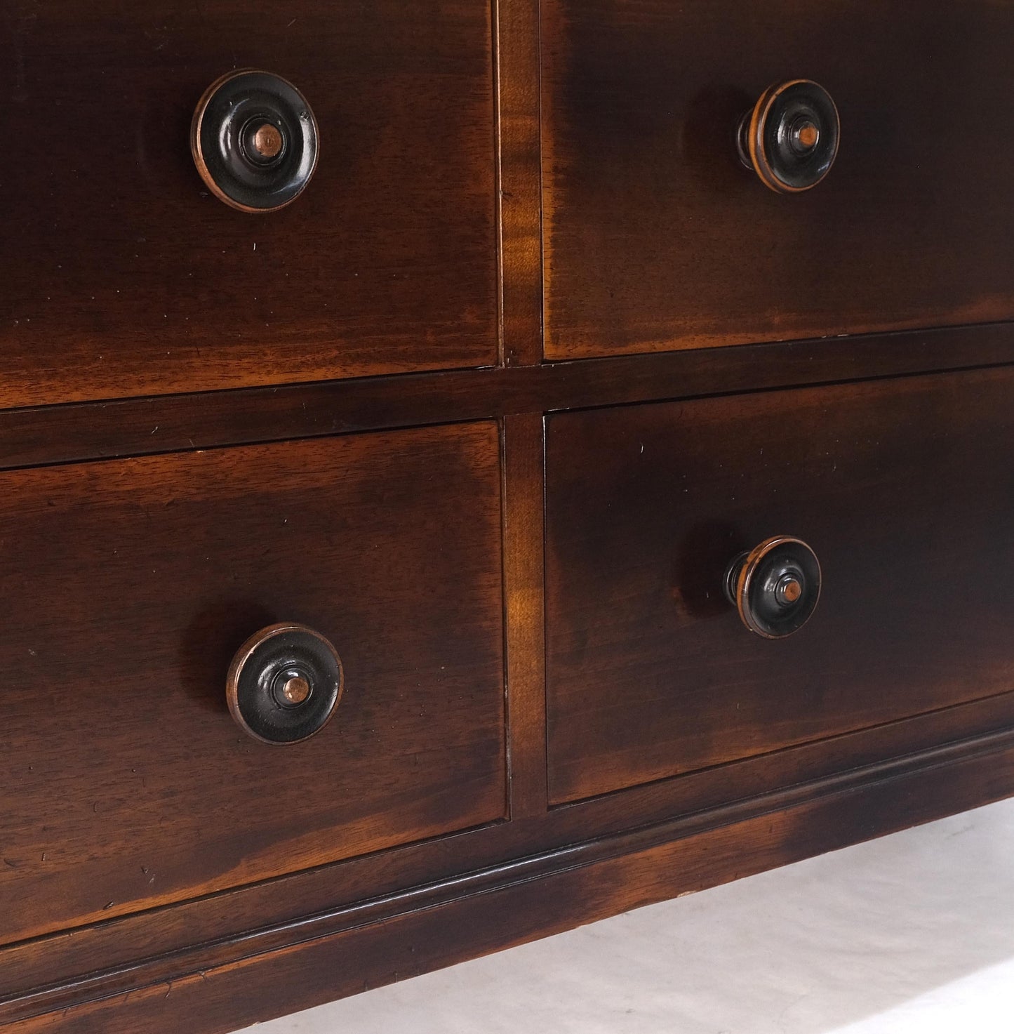 Large 7 Drawer Faux Bamboo Legs Turned Knobs Italian Dresser Commode Chest MINT!