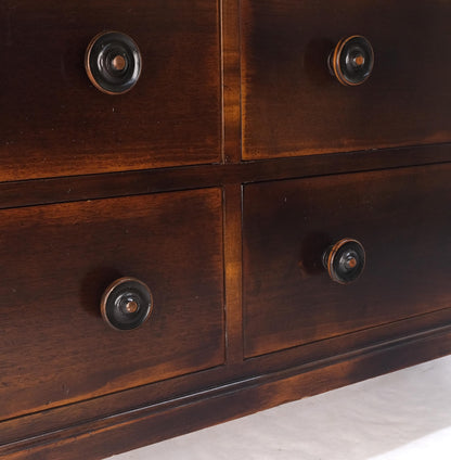 Large 7 Drawer Faux Bamboo Legs Turned Knobs Italian Dresser Commode Chest MINT!