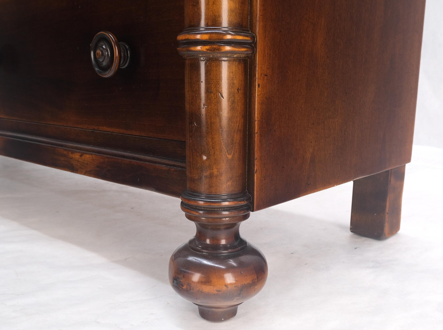 Large 7 Drawer Faux Bamboo Legs Turned Knobs Italian Dresser Commode Chest MINT!
