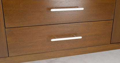John Stuart Walnut Mid-Century Modern Long Credenza Dresser Pull Out Shelf Mint!