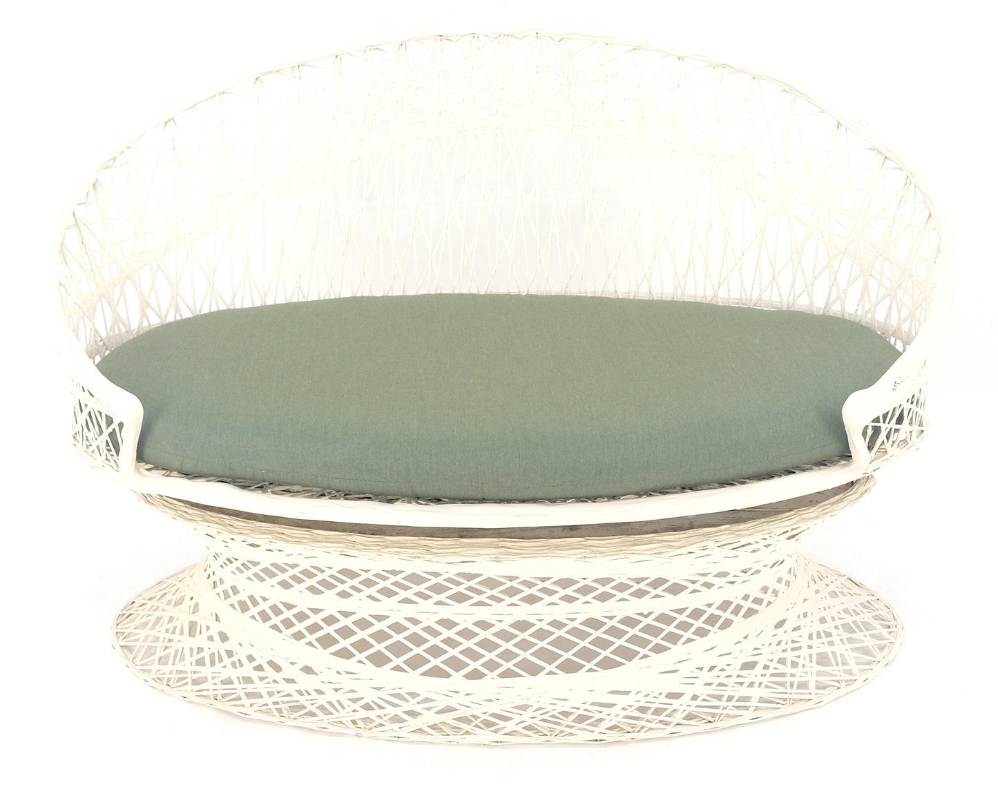 EstablishedLines Russel Woodard Spun Fiberglass Oval Outdoor Loveseat Mid Century Modern MINT
