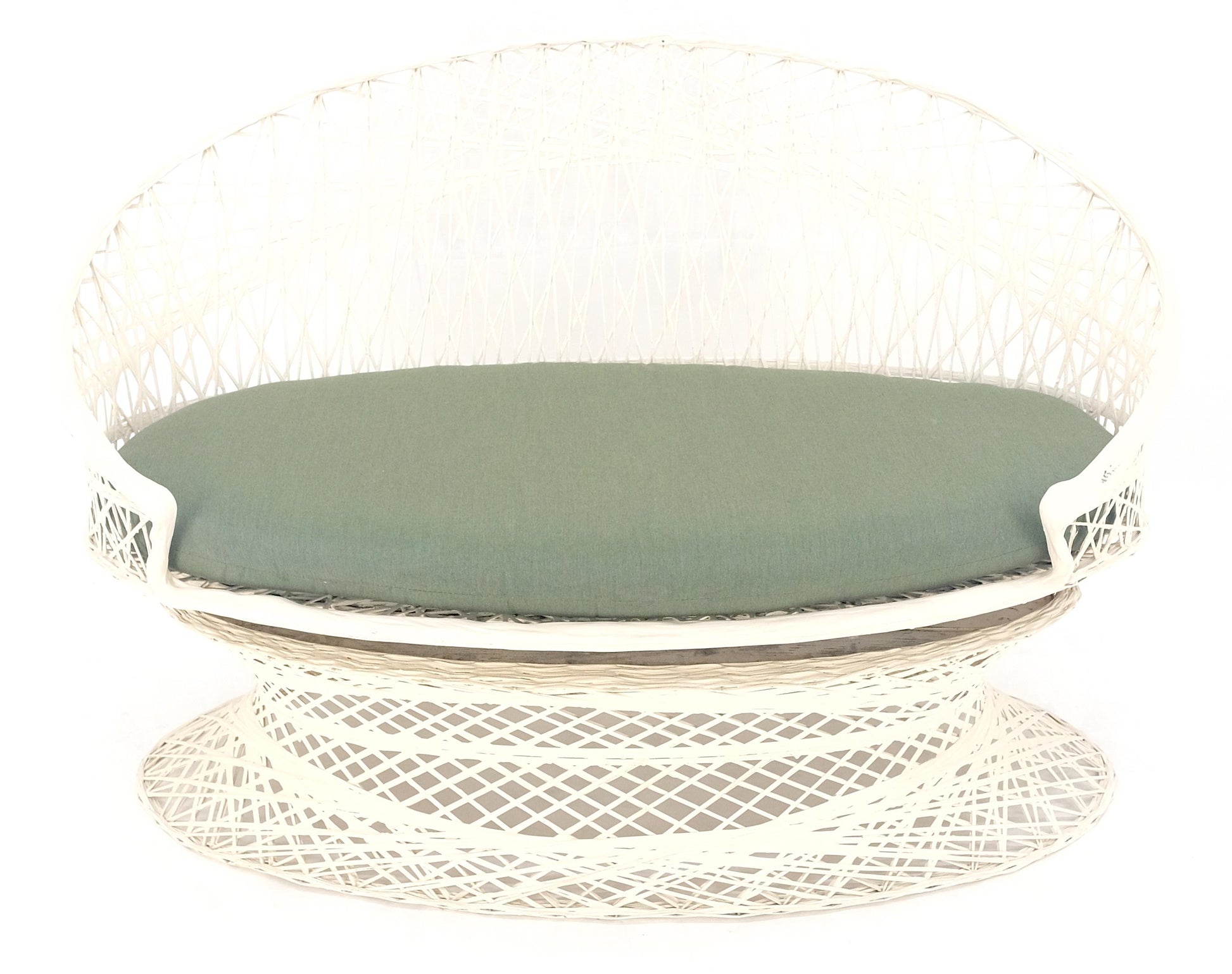 EstablishedLines Russel Woodard Spun Fiberglass Oval Outdoor Loveseat Mid Century Modern MINT