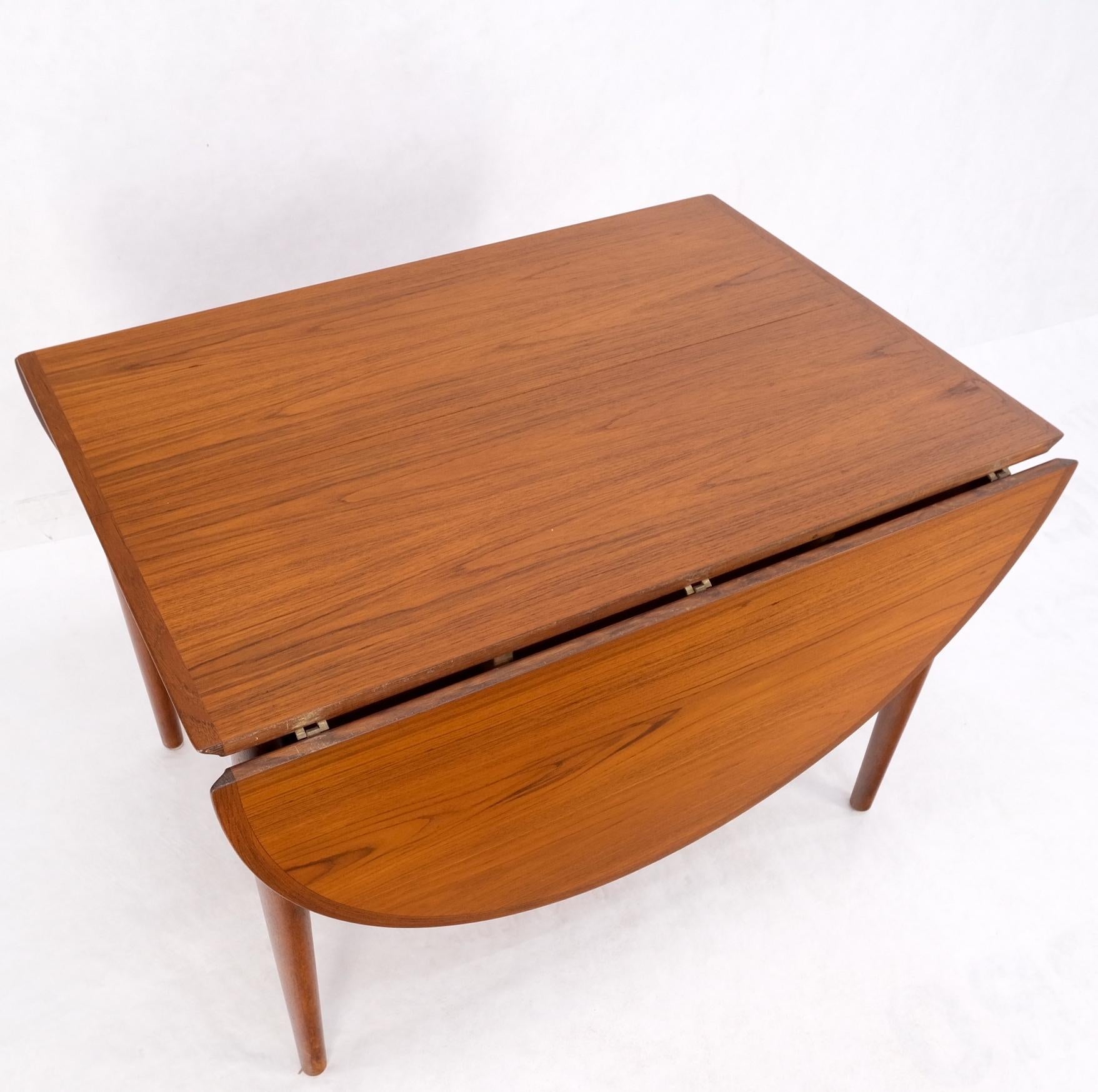 EstablishedLines Danish Mid Century Modern Teak Drop Leaf Dining Table w/ 2 Leaves Boards MINT