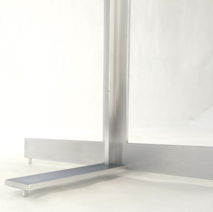 EstablishedLines Solid Walnut Round Top Brushed Machined Stainless Steel Base Side End Table Stan