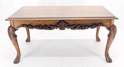 Spanish Colonial Carved Walnut 1 Drawer Writing Library Table Desk Console MINT!