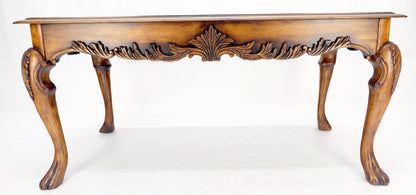 Spanish Colonial Carved Walnut 1 Drawer Writing Library Table Desk Console MINT!