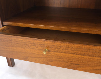 EstablishedLines Pair Finished Back Danish Mid Century Modern One Drawer Walnut Night Stands MINT
