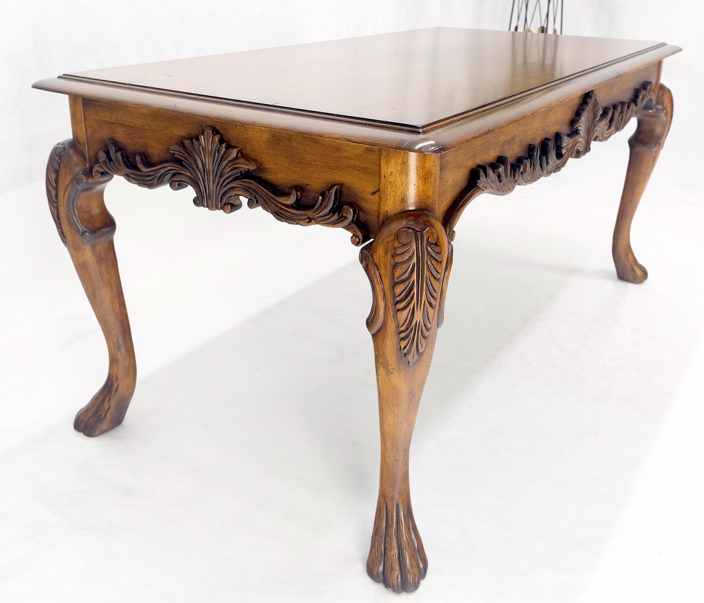 Spanish Colonial Carved Walnut 1 Drawer Writing Library Table Desk Console MINT!