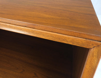 EstablishedLines Pair Finished Back Danish Mid Century Modern One Drawer Walnut Night Stands MINT