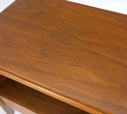 EstablishedLines Pair Finished Back Danish Mid Century Modern One Drawer Walnut Night Stands MINT