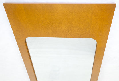 Modern Golden Natural Burl Wood Bedroom Wall Mirror  21" x 47" Contemporary Design
