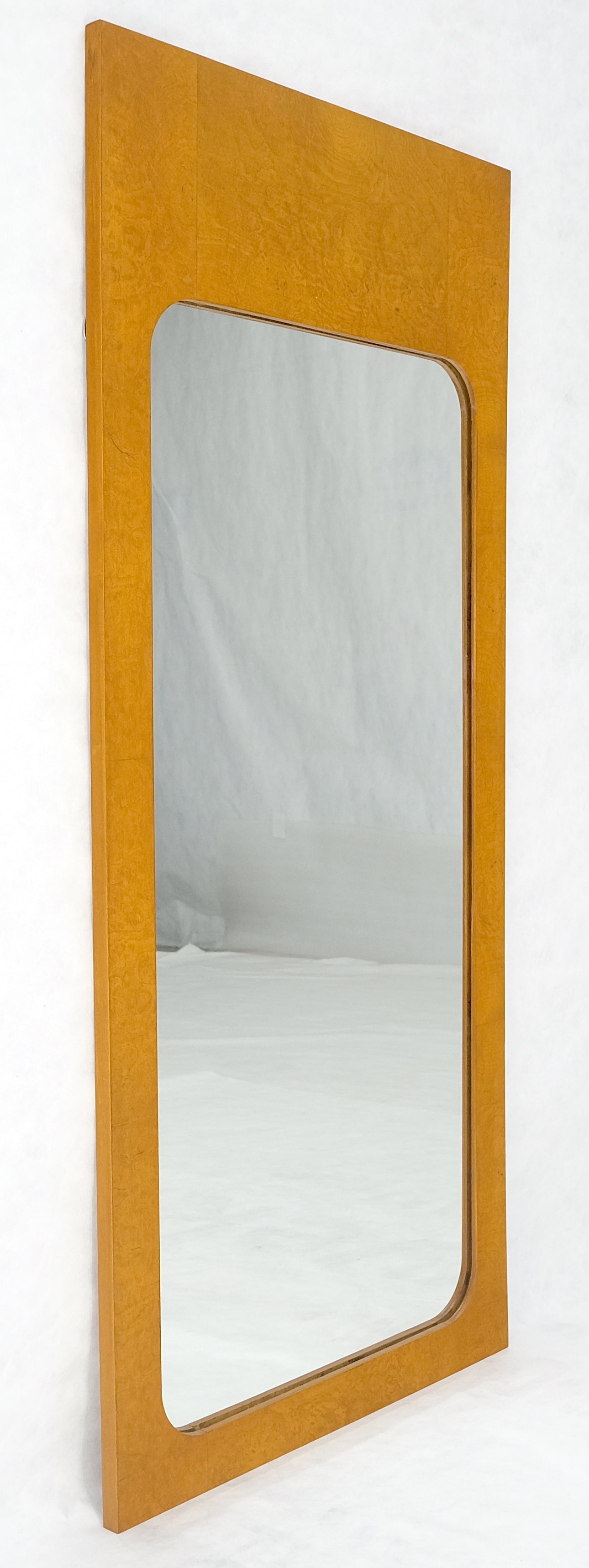 Modern Golden Natural Burl Wood Bedroom Wall Mirror  21" x 47" Contemporary Design
