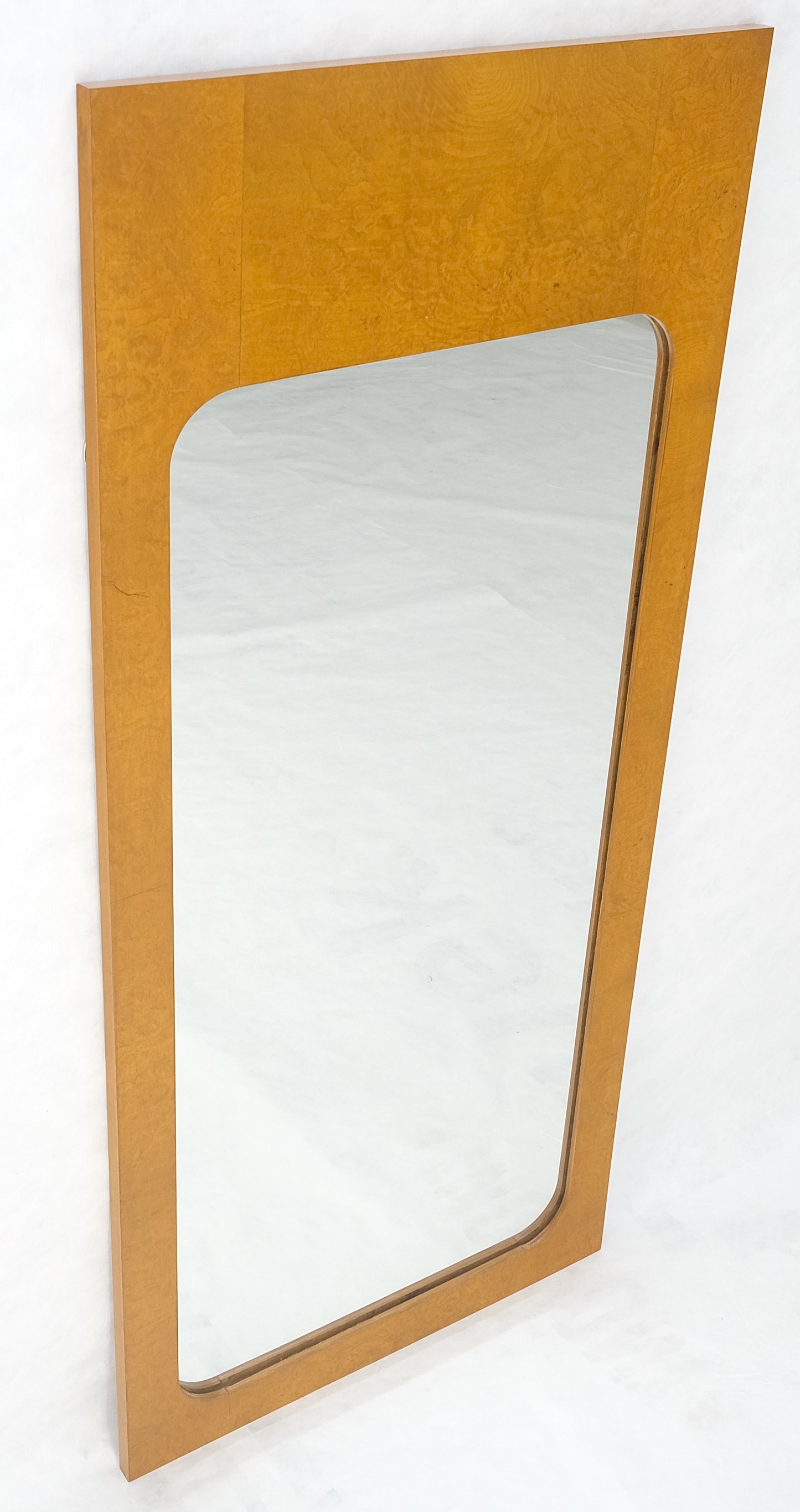 Modern Golden Natural Burl Wood Bedroom Wall Mirror  21" x 47" Contemporary Design