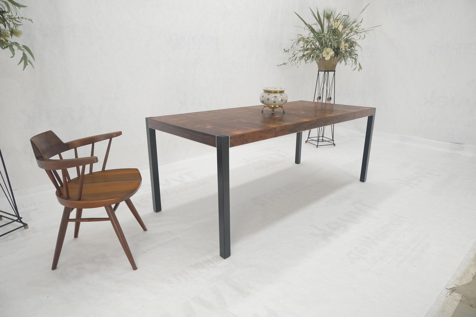 EstablishedLines John Stuart Rosewood Top Square Top Game Dining Table Two Extension Boards MINT!