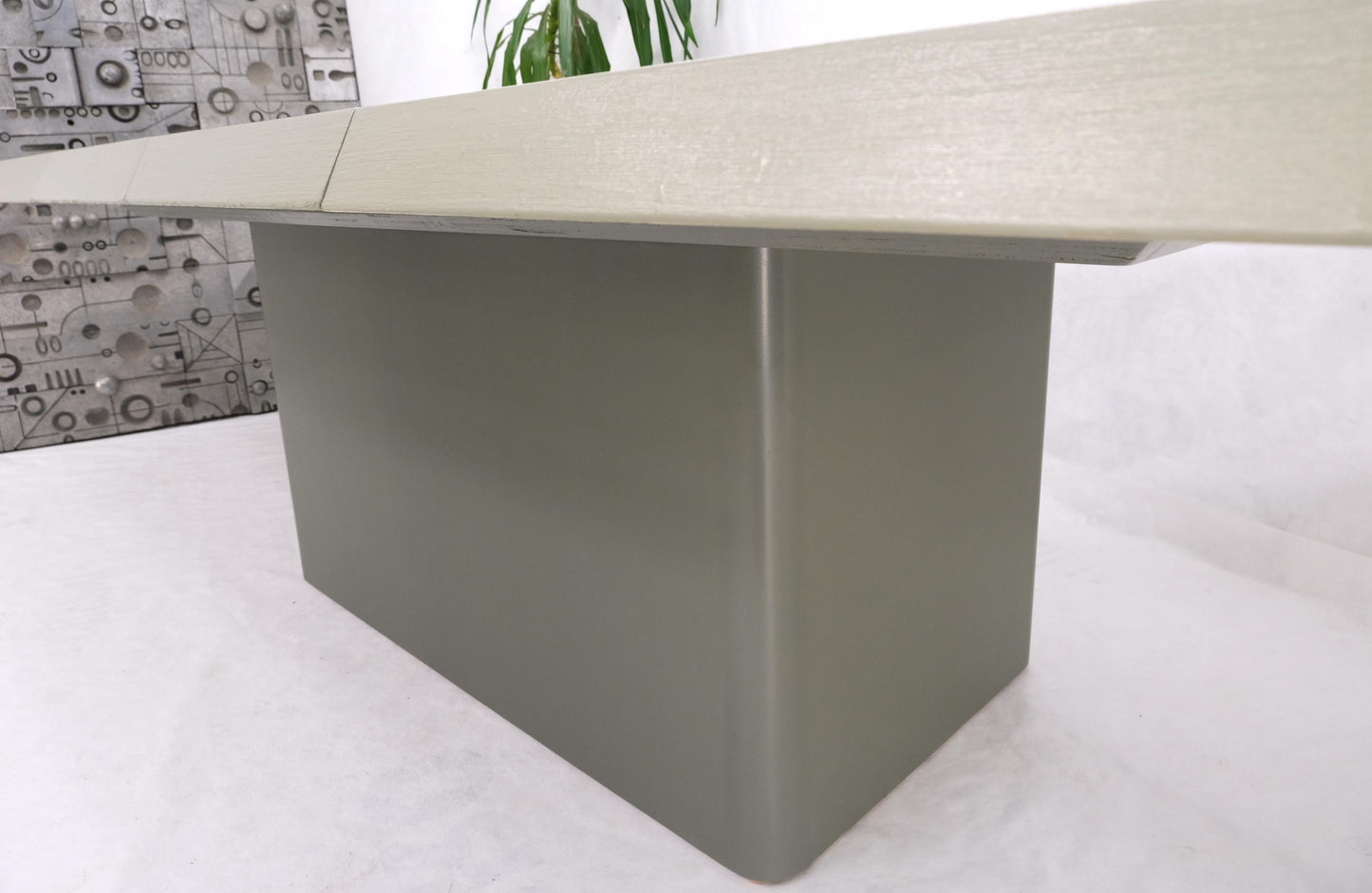 EstablishedLines Oversize Pedestal Base Cloth Wrapped Dining Conference Table