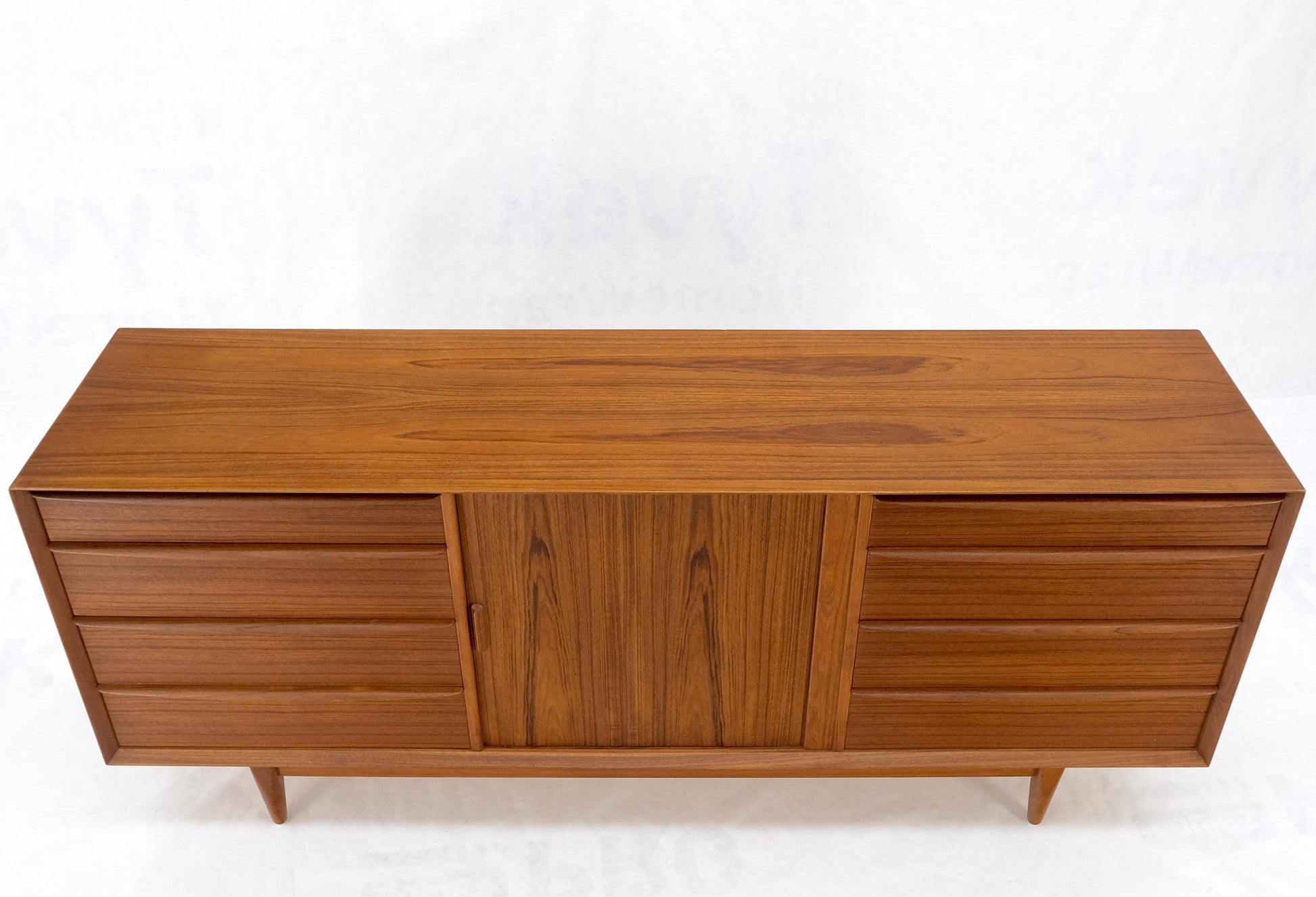 EstablishedLines Teak Danish Mid-Century Modern Tambour Credenza Dresser by Falster Mint!