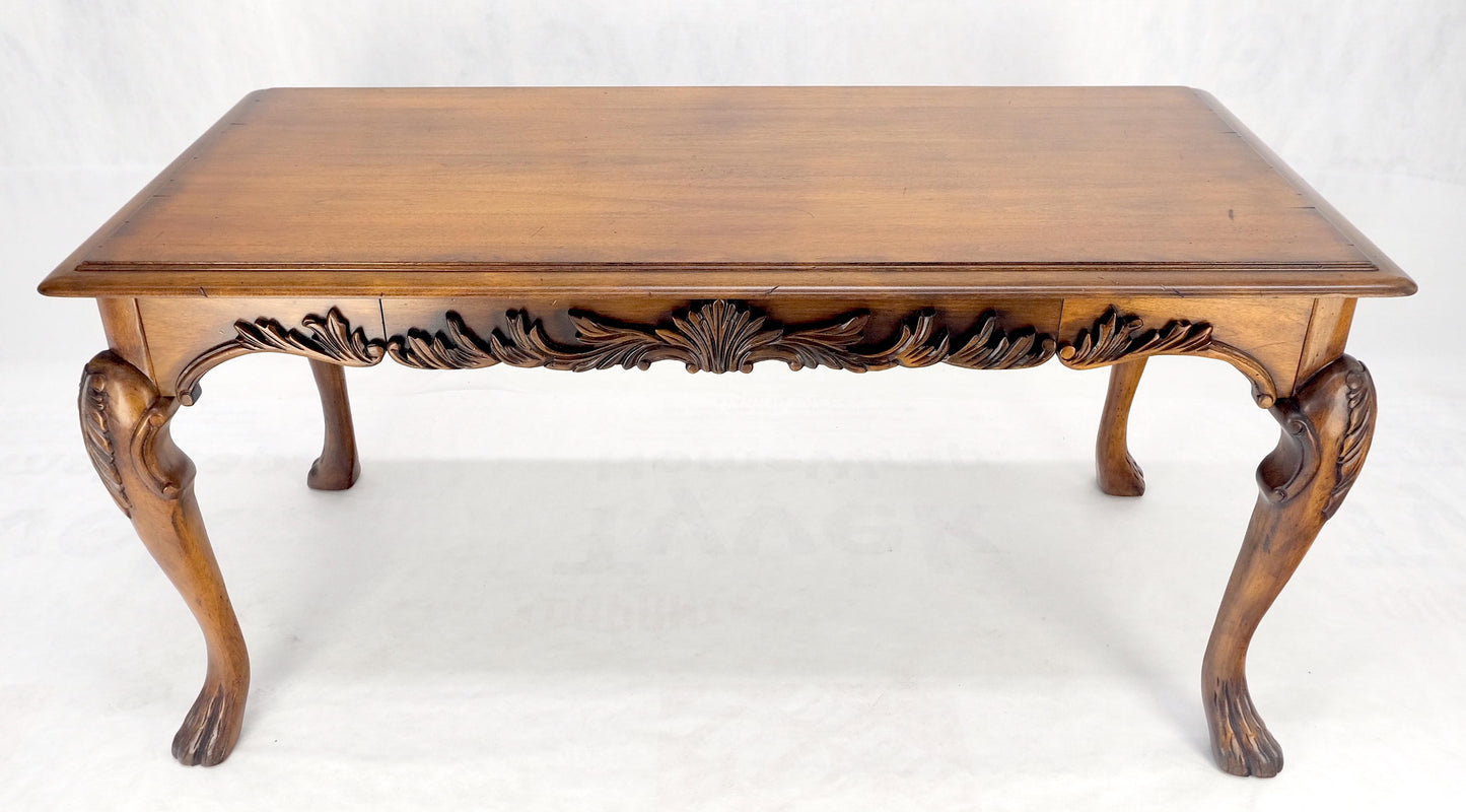 Spanish Colonial Carved Walnut 1 Drawer Writing Library Table Desk Console MINT!