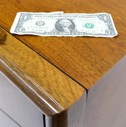 EstablishedLines Mid-Century Modern Diamond Front Walnut 8 Drawers High Chest Dresser Cabinet