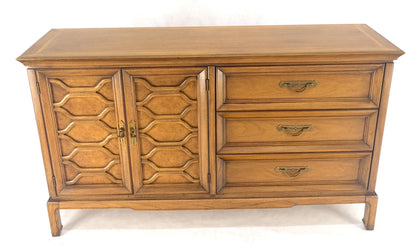 Shelf Two Door Compartment 3 Drawer Light Walnut Compact Dresser Credenza MINT!