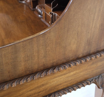 EstablishedLines Mahogany Finely Carved Ball & Claw Console Writing Table Desk Two Drawers Rope