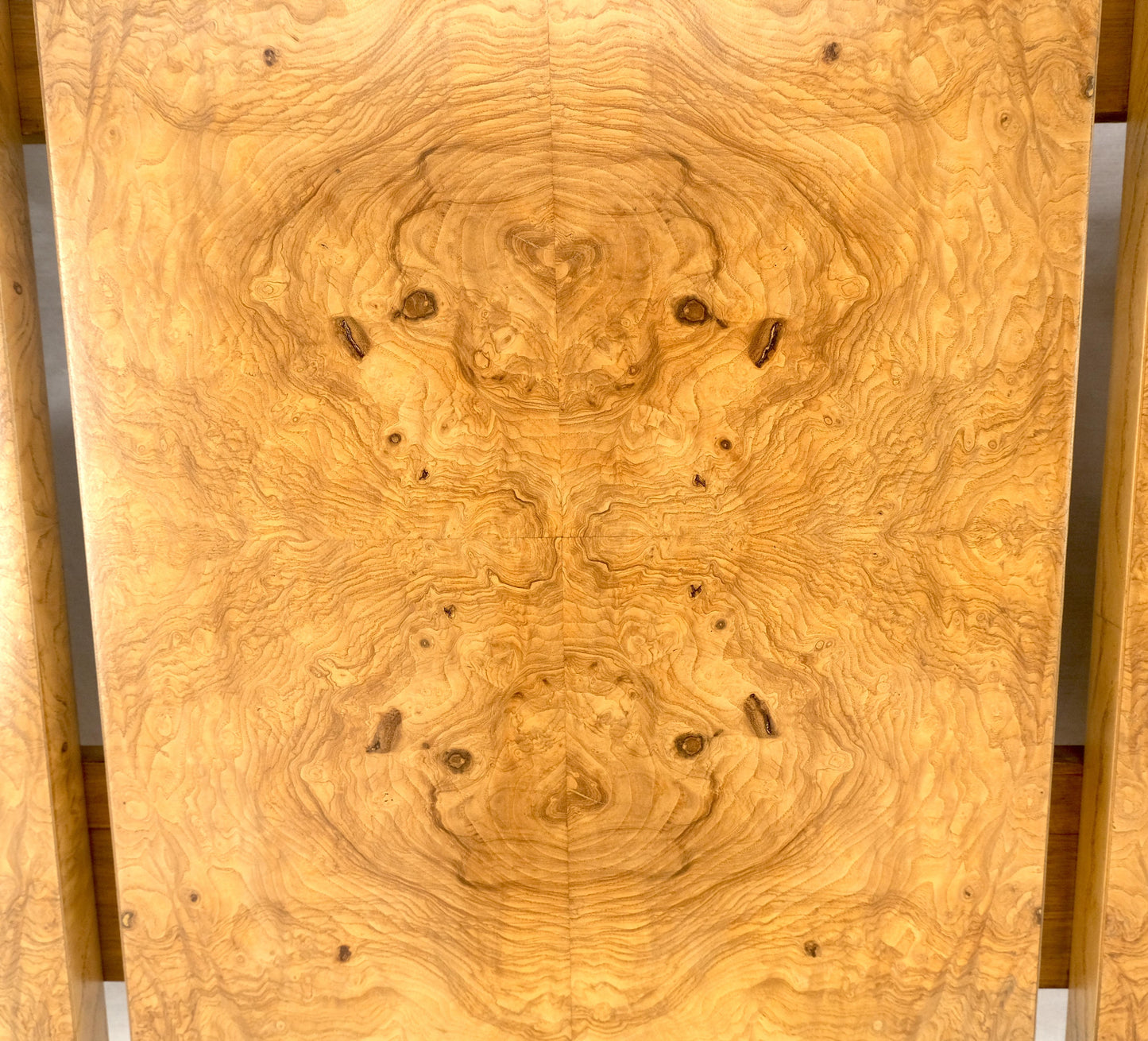 EstablishedLines Mid Century Modern Milo Baughman Full Queen Size Burl Wood Headboard Bed MINT!