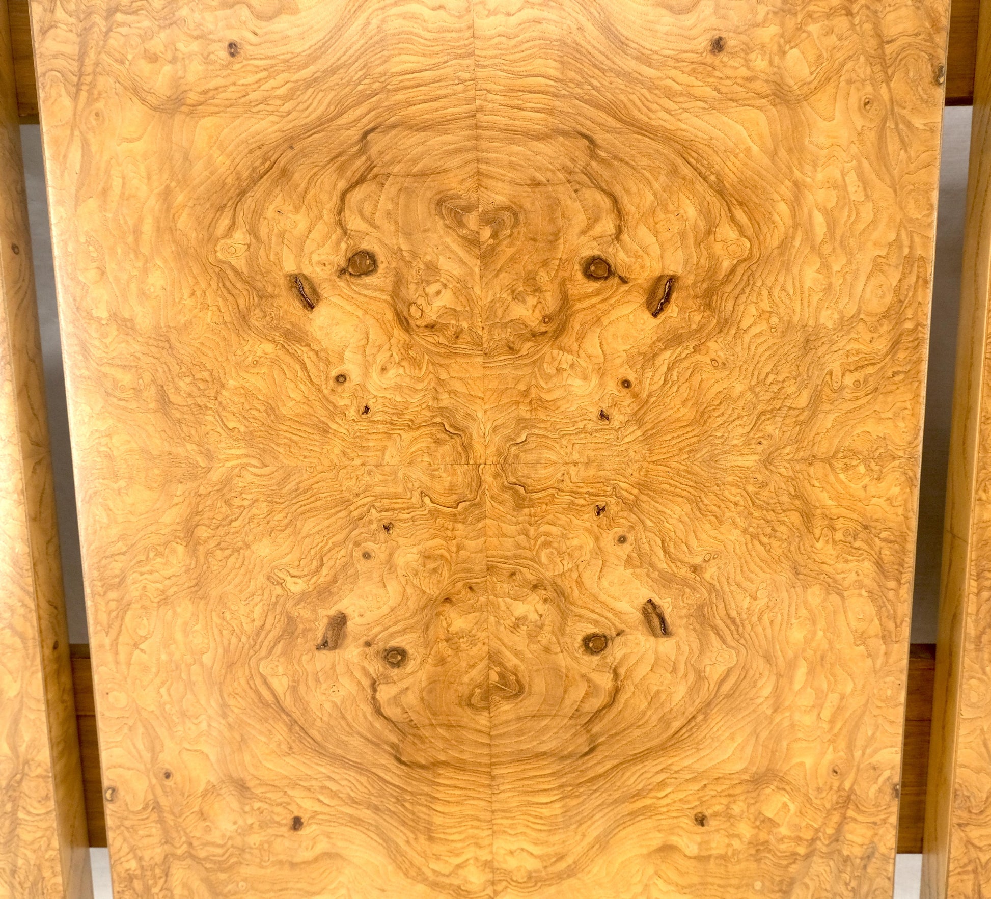 EstablishedLines Mid Century Modern Milo Baughman Full Queen Size Burl Wood Headboard Bed MINT!