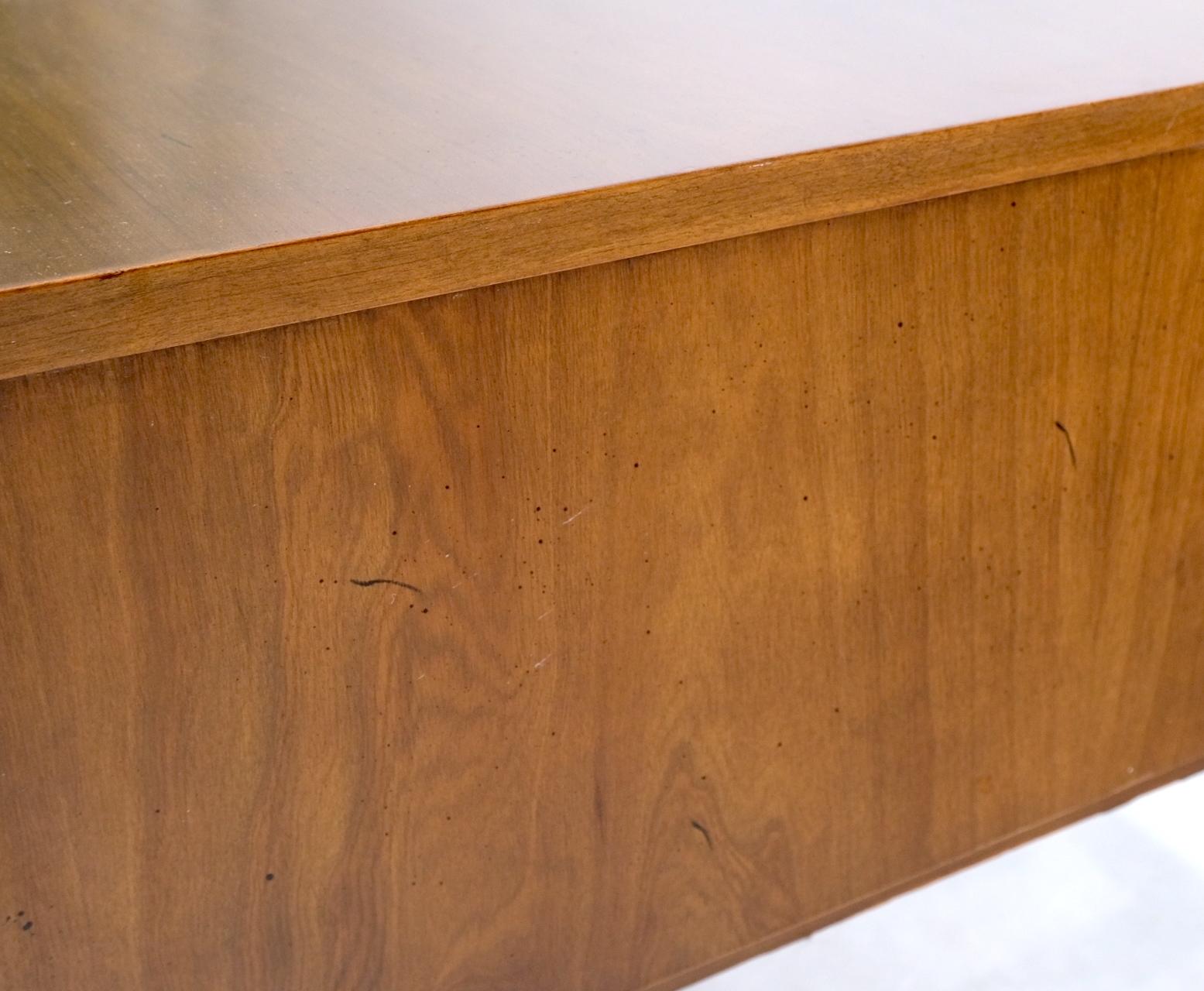 EstablishedLines Pair Mid-Century Modern One Drawer End Side Tables Night Stands Brass Ring Pulls
