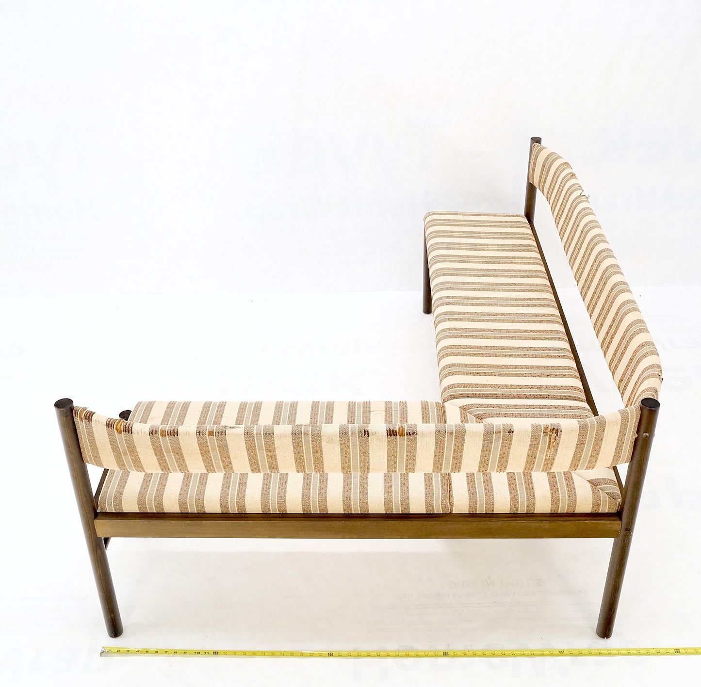 Danish Mid Century Modern L Shape Bench Chairs Dining Table Kitchen Dinette Set