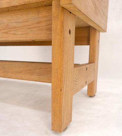 Oak Aluminum Apothecary 30 Drawers Apothecary Cabinet on Solid Legs Formica Top