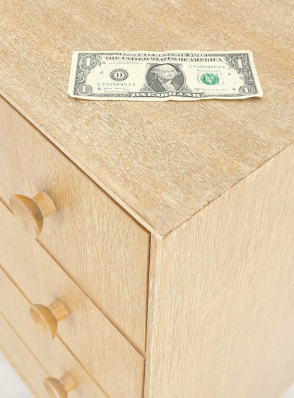 EstablishedLines Cerused Oak 4 Drawers Compact Dresser Bachelor Chest Cabinet Mid-Century Modern