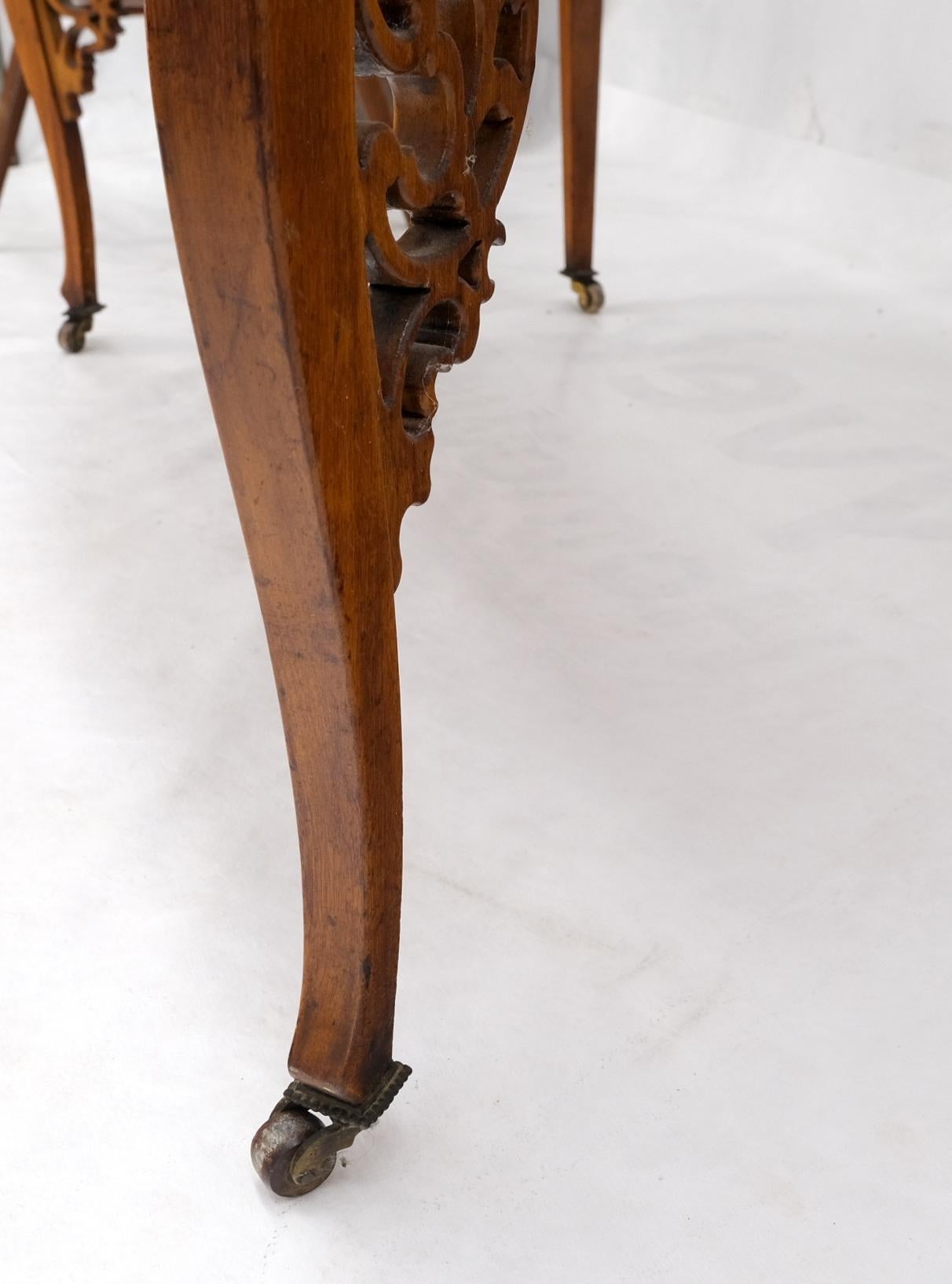 EstablishedLines Antique Carved 4 Drawers Dresser w/ Large Beveled Swivel Clove Shape Mirror
