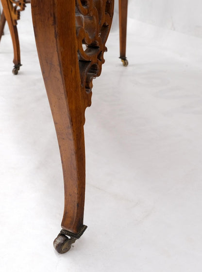 EstablishedLines Antique Carved 4 Drawers Dresser w/ Large Beveled Swivel Clove Shape Mirror