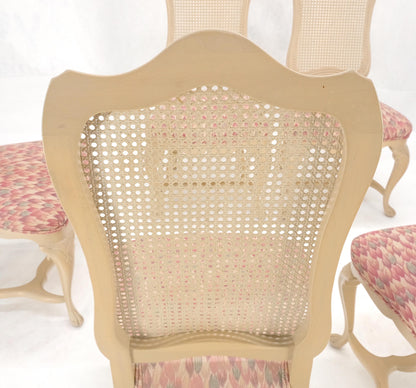 EstablishedLines Set 6 Tall Back Thick Cream Lacquer Carved French  Dining Chairs Stretchers MINT