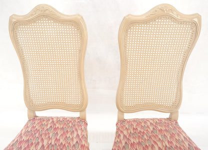 EstablishedLines Set 6 Tall Back Thick Cream Lacquer Carved French  Dining Chairs Stretchers MINT