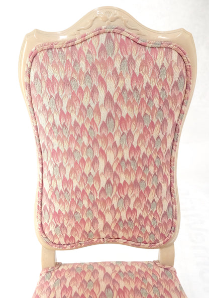 EstablishedLines Set 6 Tall Back Thick Cream Lacquer Carved French  Dining Chairs Stretchers MINT