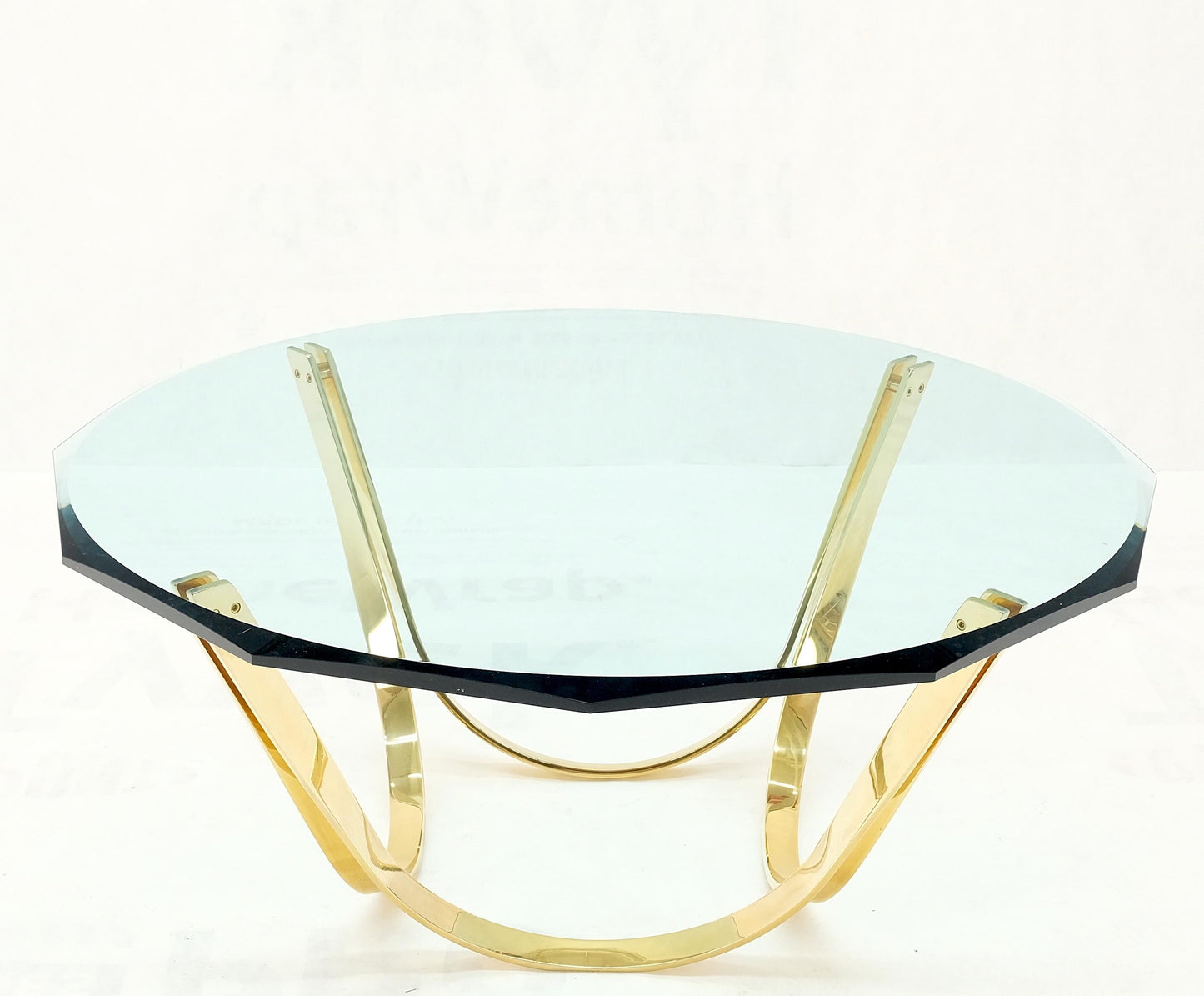 Roger Sprunger for Dunbar Mid-Century Modern Brass Glass Coffee Table Clean!