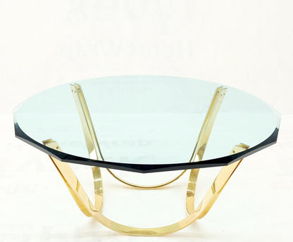 Roger Sprunger for Dunbar Mid-Century Modern Brass Glass Coffee Table Clean!