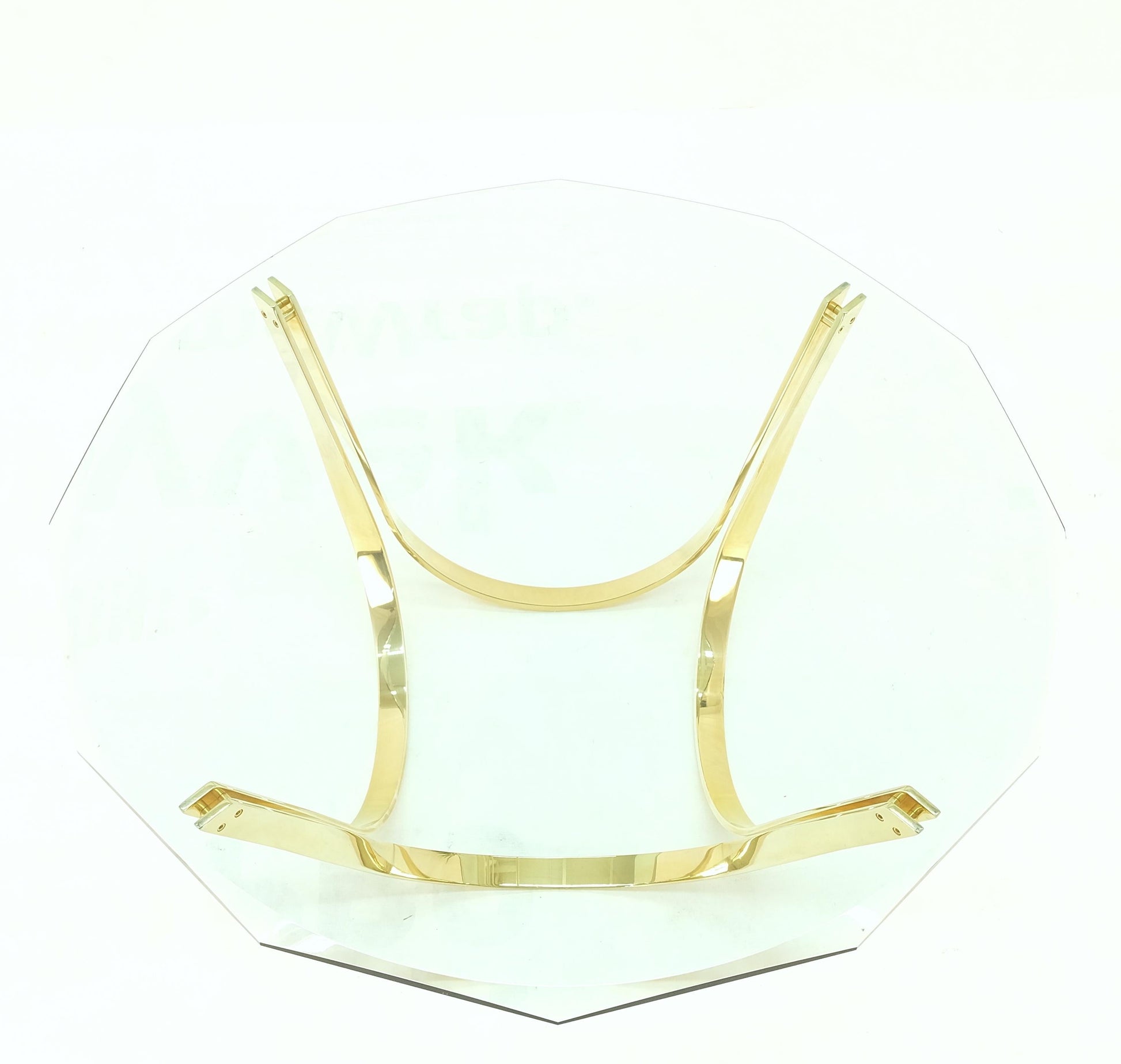 EstablishedLines Roger Sprunger for Dunbar Mid-Century Modern Brass Glass Coffee Table Clean!