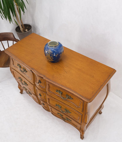 EstablishedLines Country French Bombay Shape Massive Solid Wood Three Drawers Dresser Chest