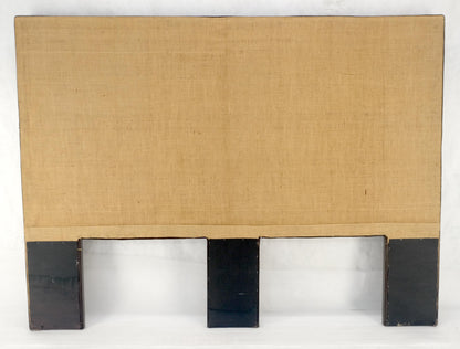 EstablishedLines Custom Tufted Linen Oatmeal Beige Wing Headboard King Size Bed Mint