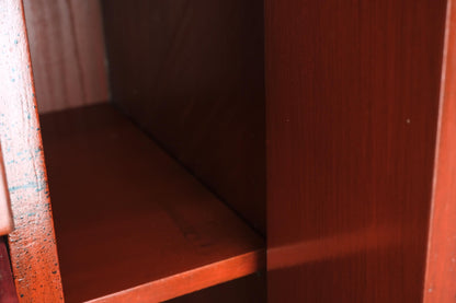 EstablishedLines Directoire Style Blood Tomato Red Lacquer Super Heavy Solid Brass Pulls Dresser