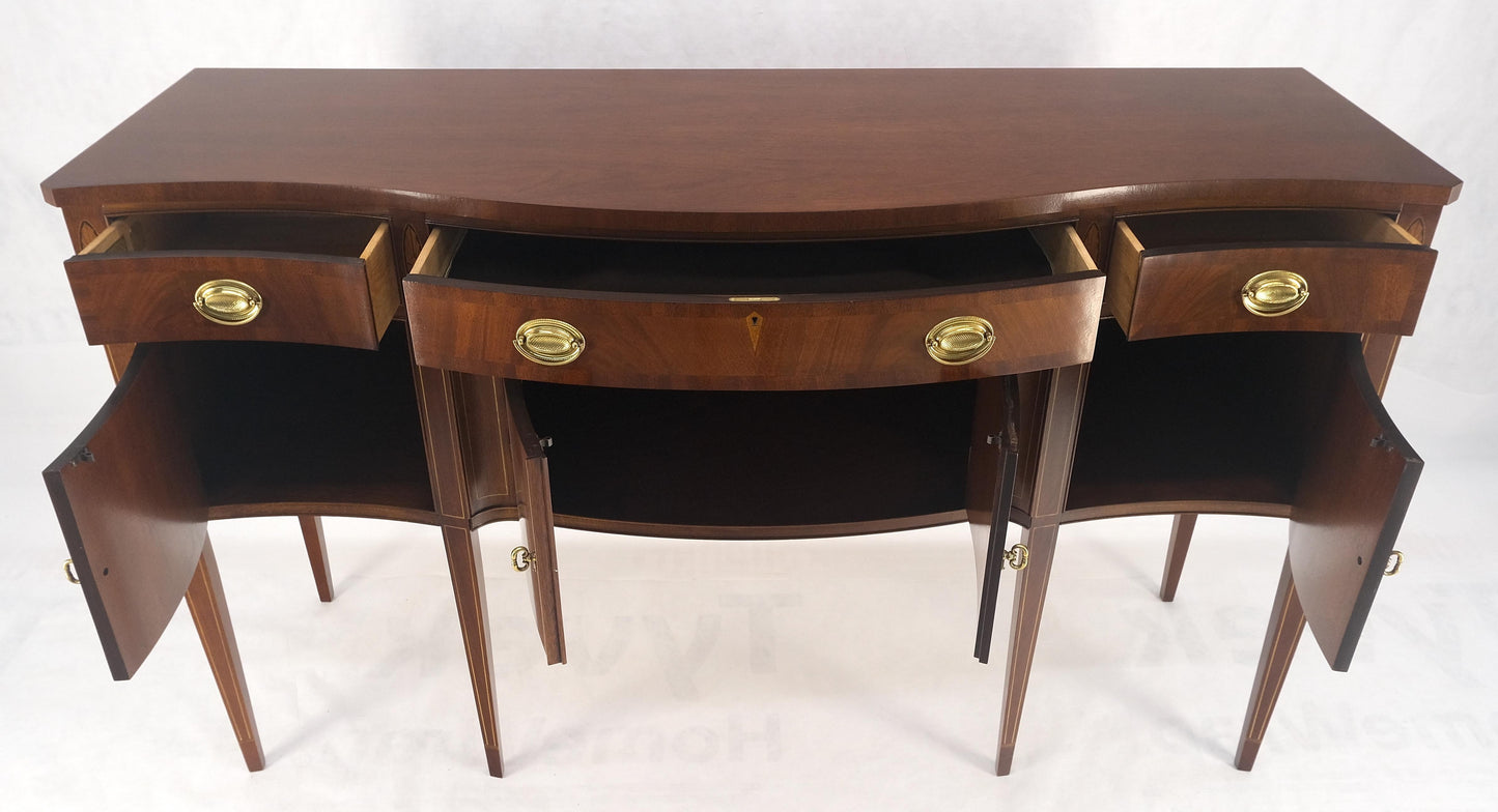 Hickory Chair Crotch Mahogany Serpentine Front Tapered Leg Inlaid Sideboard MINT