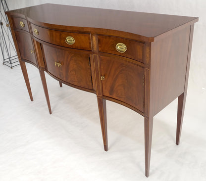 Hickory Chair Crotch Mahogany Serpentine Front Tapered Leg Inlaid Sideboard MINT